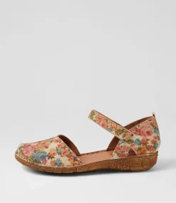 Rosalie 42 Beige Multi Leather Flat Shoes