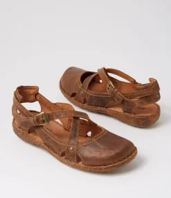 Rosalie 13 Brandy Leather Flat Shoes