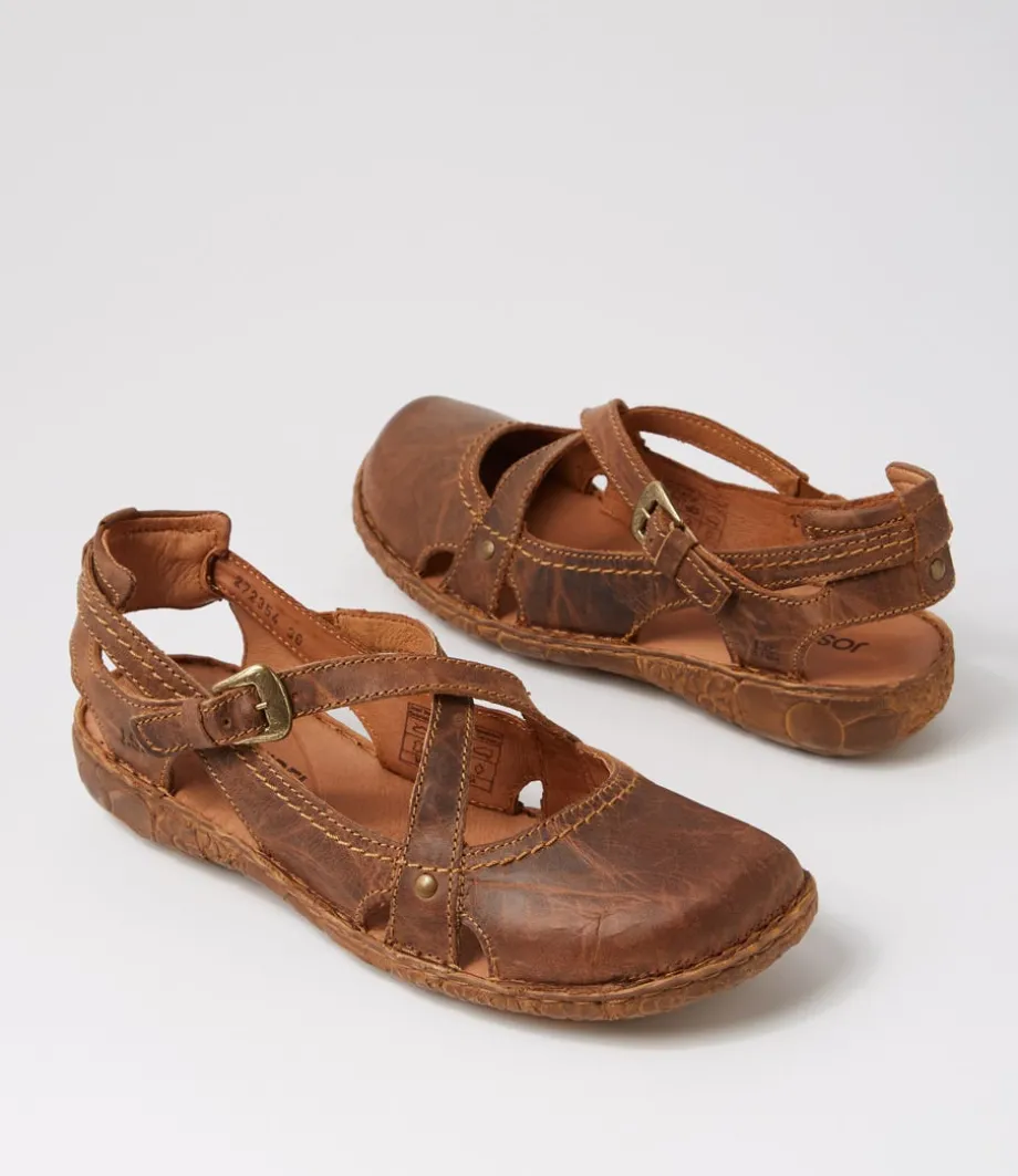 Rosalie 13 Brandy Leather Flat Shoes
