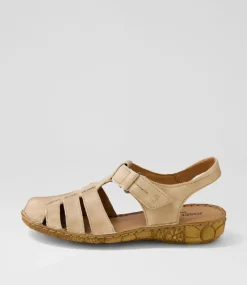 Rosalie 48 Creme Leather Flat Shoes
