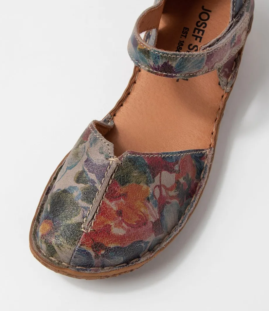 Rosalie 42 Graphit Leather Flat Shoes