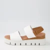 Runar White Dark Tan Leather Sandals