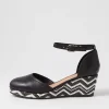 Rylaf Black Aztec Leather Clogs