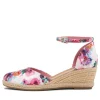 Rylen Poppy Print Natural Rope Leather Wedges