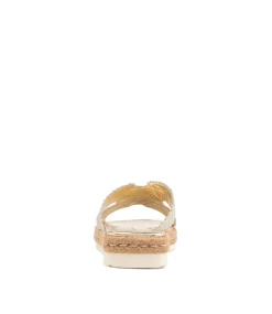 Sabeen Pale Gold Weave Sandals