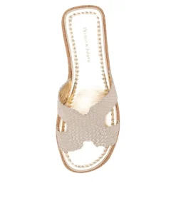 Sabeen Pale Gold Weave Sandals