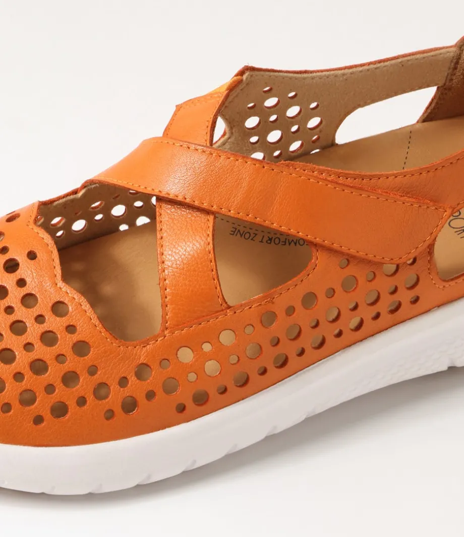 Sachet Xf Orange Leather Flat Shoes