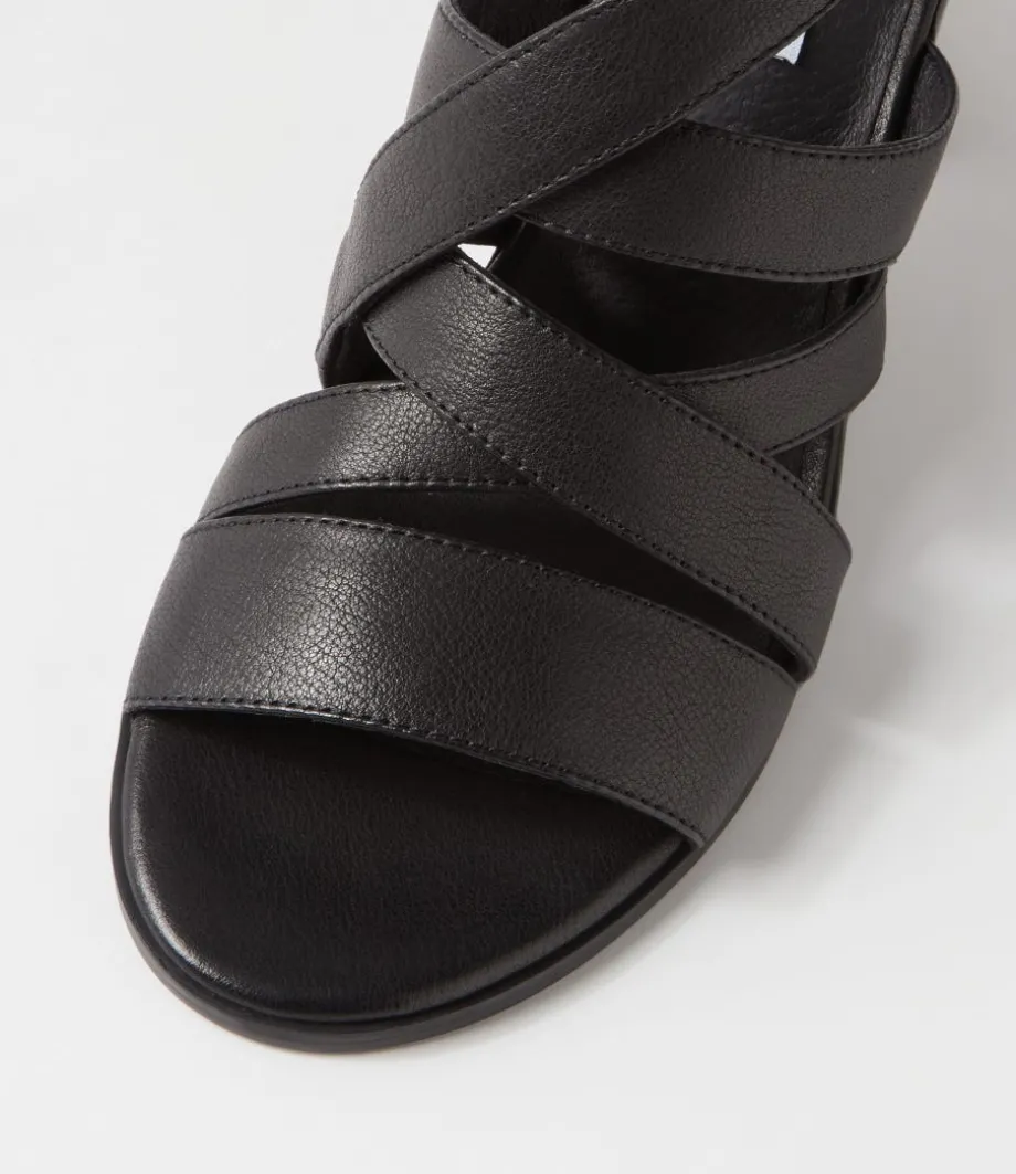 Sadals Black Leather Sandals