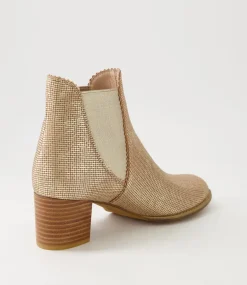 Sadore Gold Cut Leather Chelsea Boots