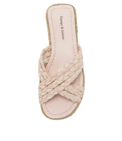 Saffad Peach Syn Raffia Espadrilles