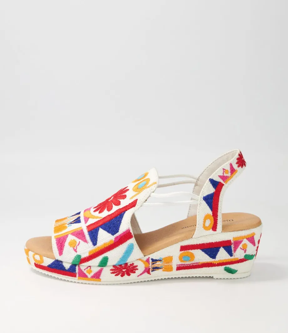 Sahirah Bright Multi Fabric Sandals
