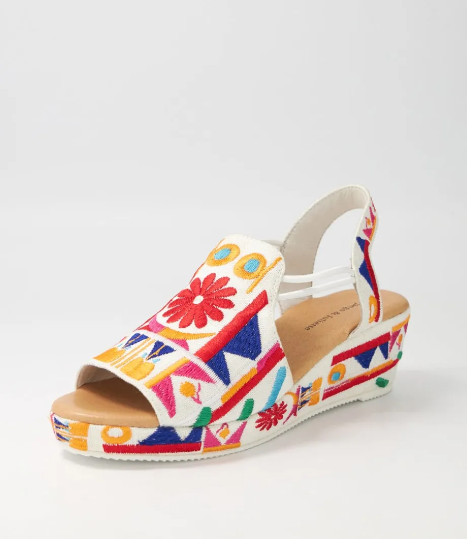 Sahirah Bright Multi Fabric Sandals