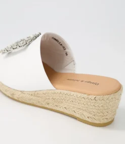 Samella White Natural Rope Leather Sandals