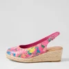 Saniarly Hot Pink Flowermania Leather Sandals