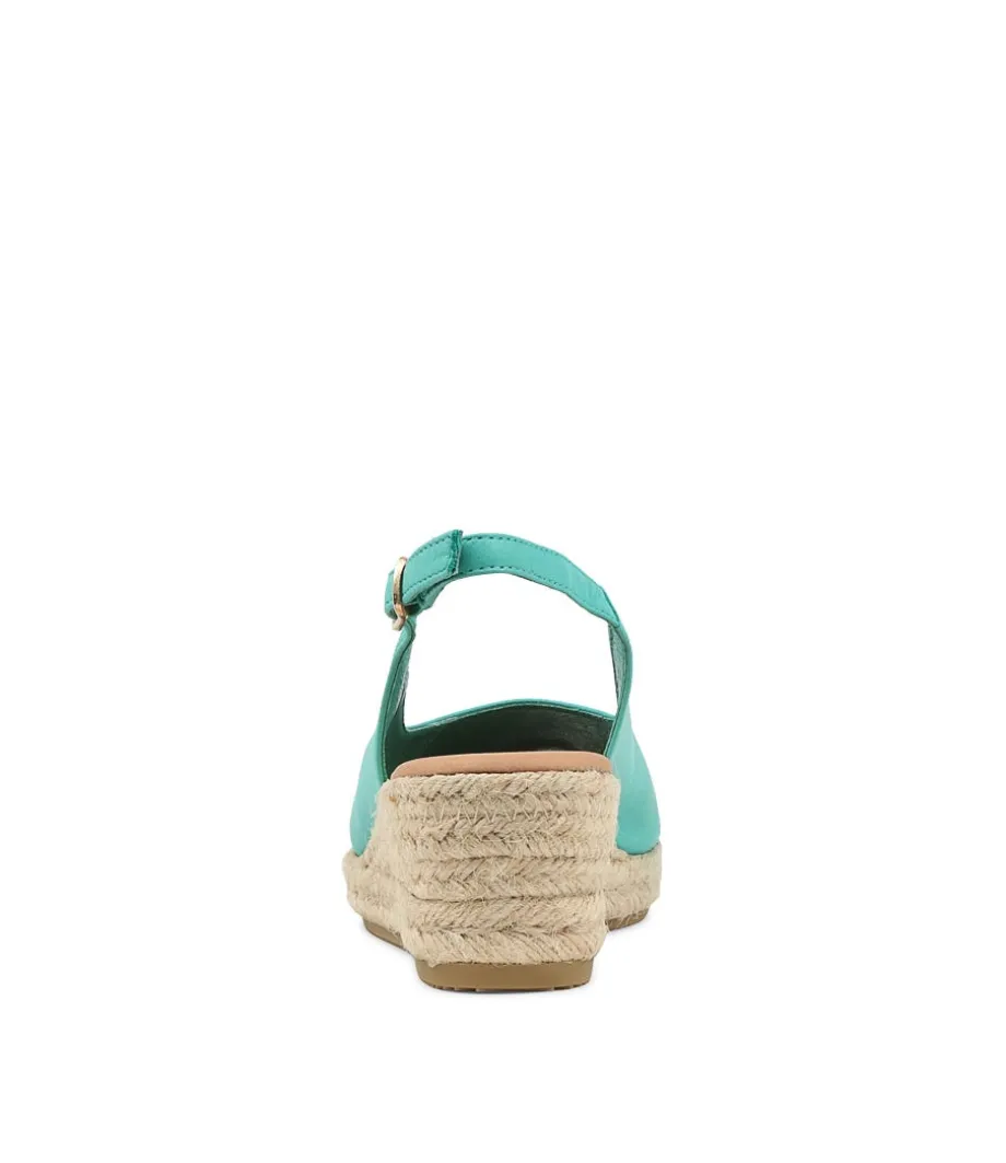 Saniarly Light Emerald Rope Leather Sandals