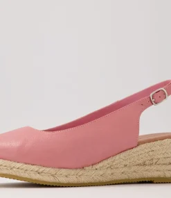 Saniarly Pink Natural Rope Leather Sandals