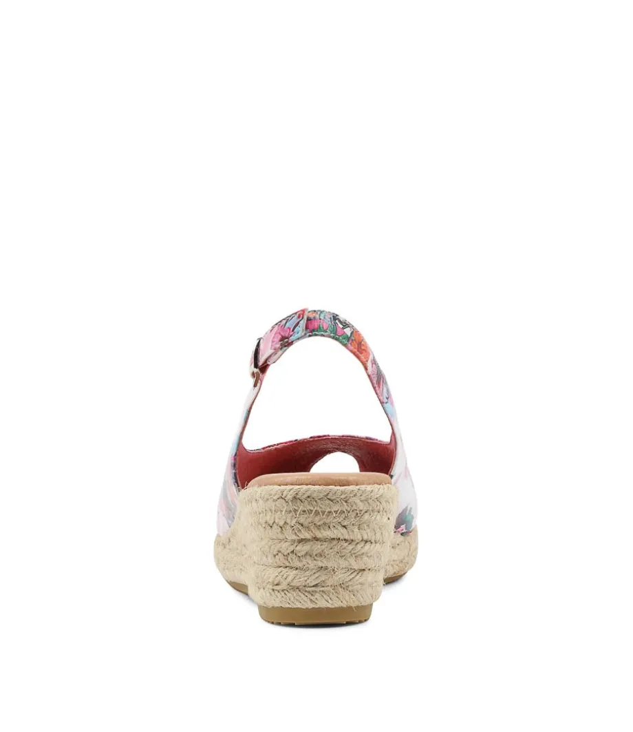 Saniarly Poppy Print Rope Leather Sandals
