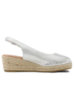 Saniarly Silver Rope Speckle Leather Sandals