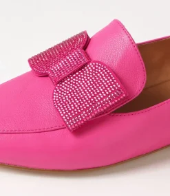 Sanne Fuchsia Jewels Leather Loafers