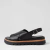 Sasi Black Leather Sandals