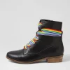 Serge Black Leather Lace Up Boots