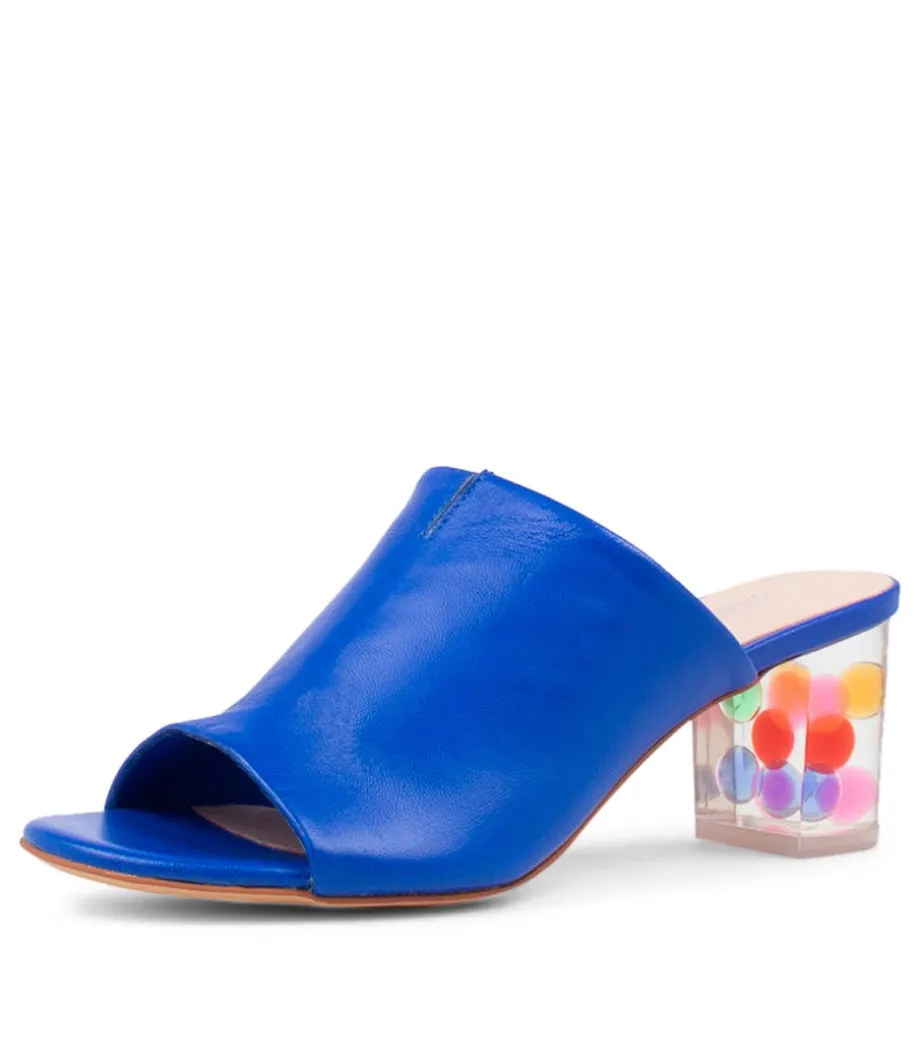 Shae Cobalt Leather Sandals