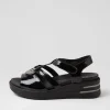 Sharrell Xw Black Patent Leather Sandals