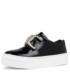 Shelina Black Patent Leather Sneakers Ws