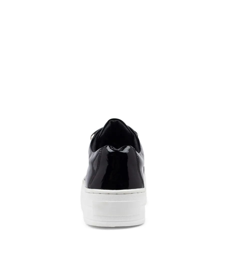 Shelina Black Patent Leather Sneakers Ws