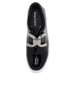 Shelina Black Patent Leather Sneakers Ws