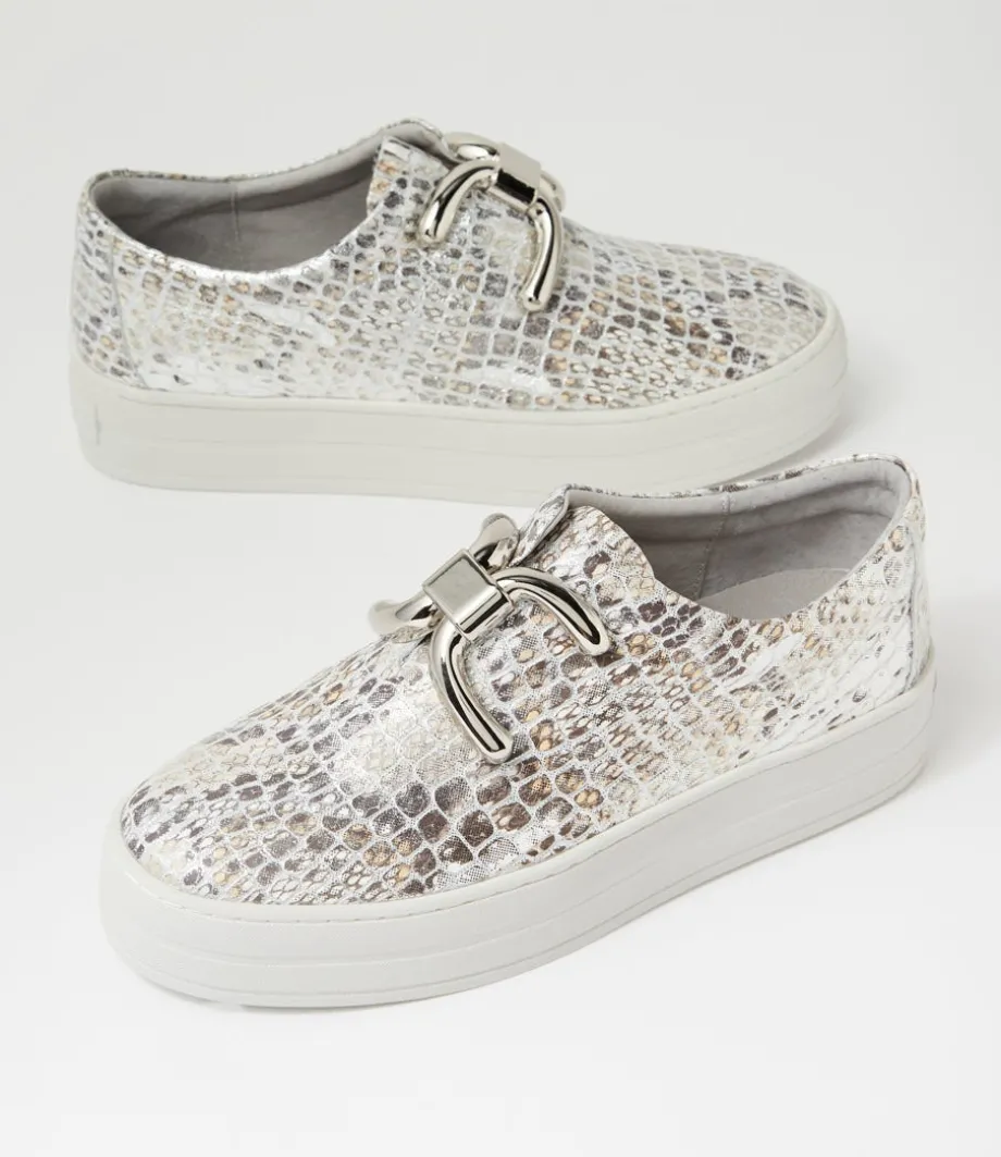 Shelina Misty Multi Croc Leather Sneakers