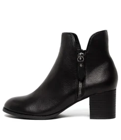 Shiannely Black Black Heel Leather