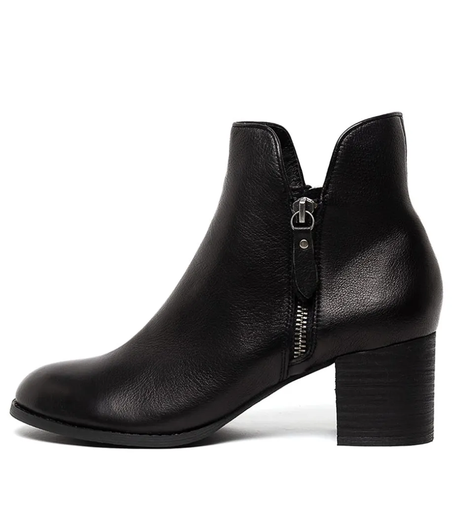 Shiannely Black Black Heel Leather