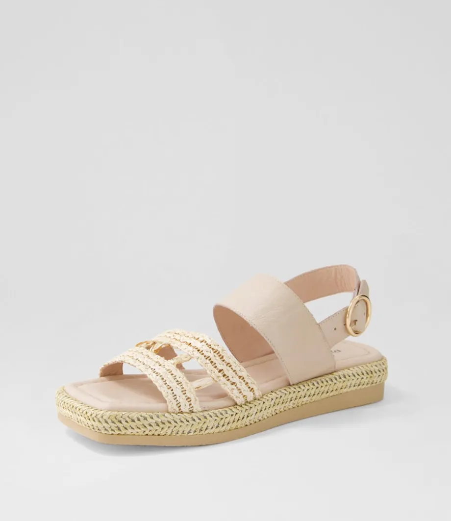 Shima Nougat Synthetic Raffia Leather Espadrilles