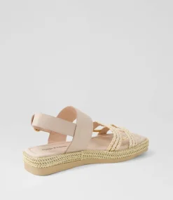 Shima Nougat Synthetic Raffia Leather Espadrilles