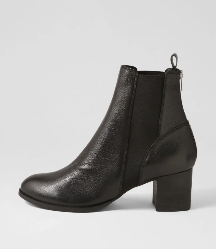 Shoko Black Leather Chelsea Boots