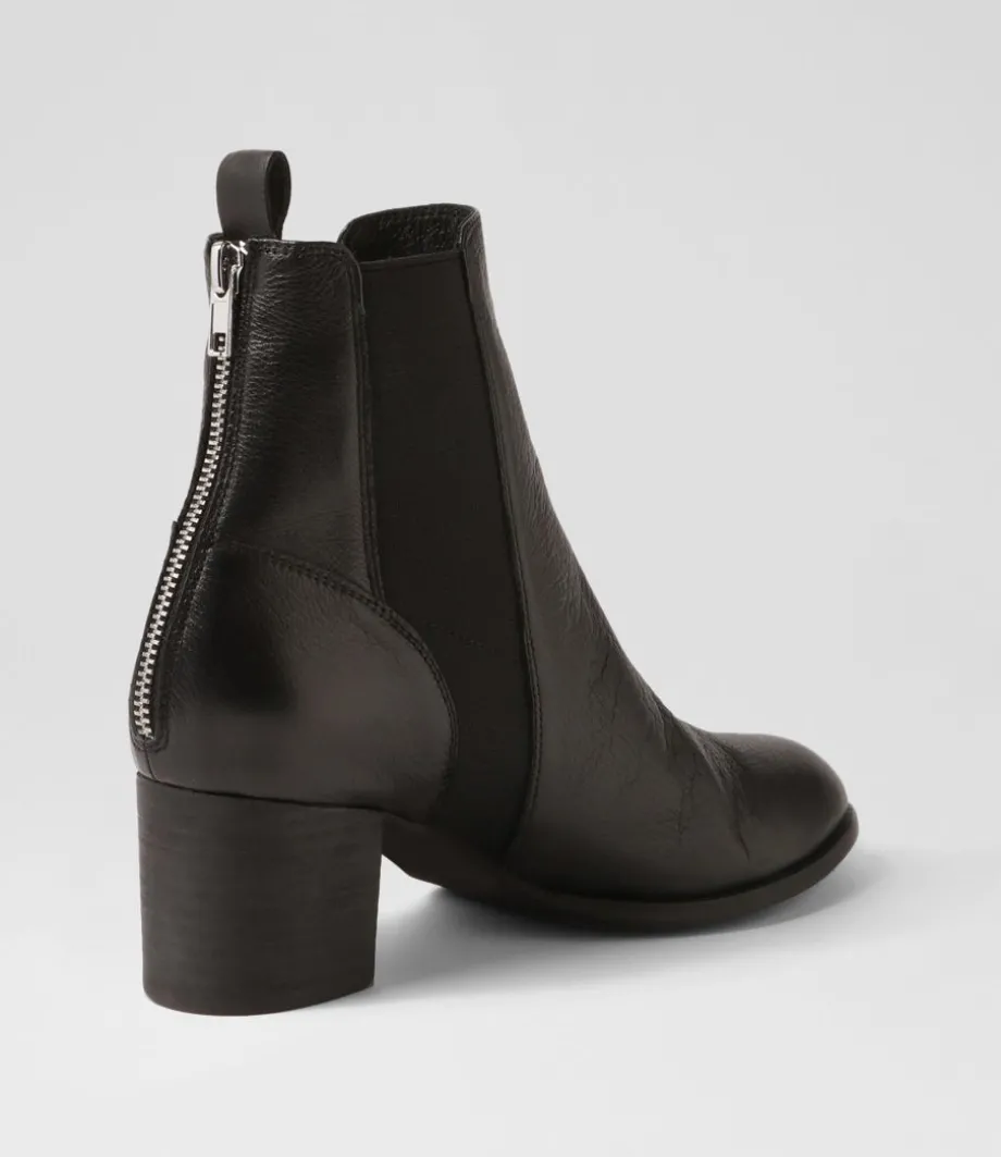 Shoko Black Leather Chelsea Boots