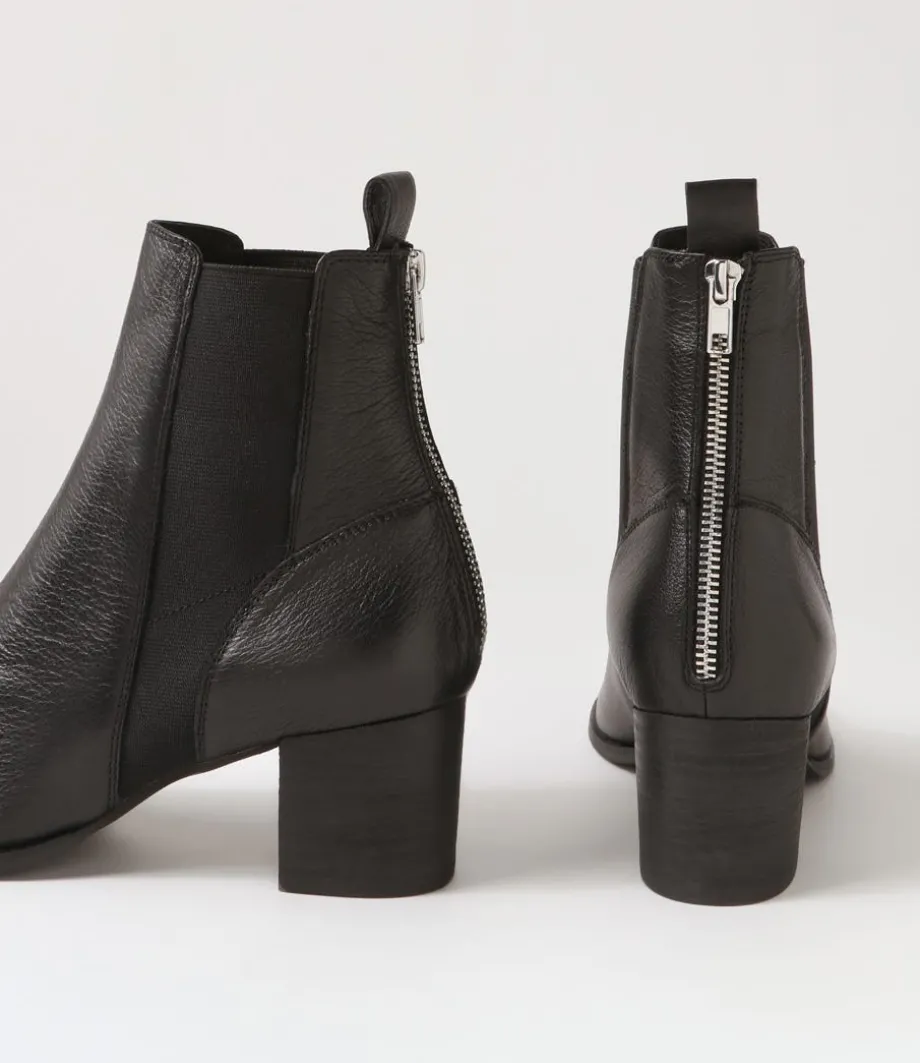 Shoko Black Leather Chelsea Boots