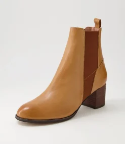 Shoko New Tan Choc Leather Chelsea Boots