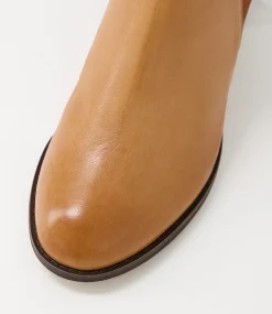 Shoko New Tan Choc Leather Chelsea Boots