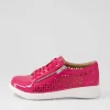 Shovo Xf Fuchsia Wrinkle Patent Sneakers