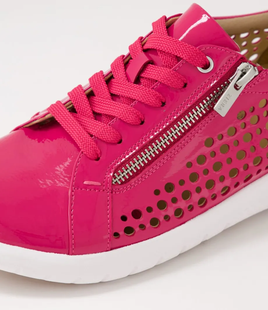 Shovo Xf Fuchsia Wrinkle Patent Sneakers