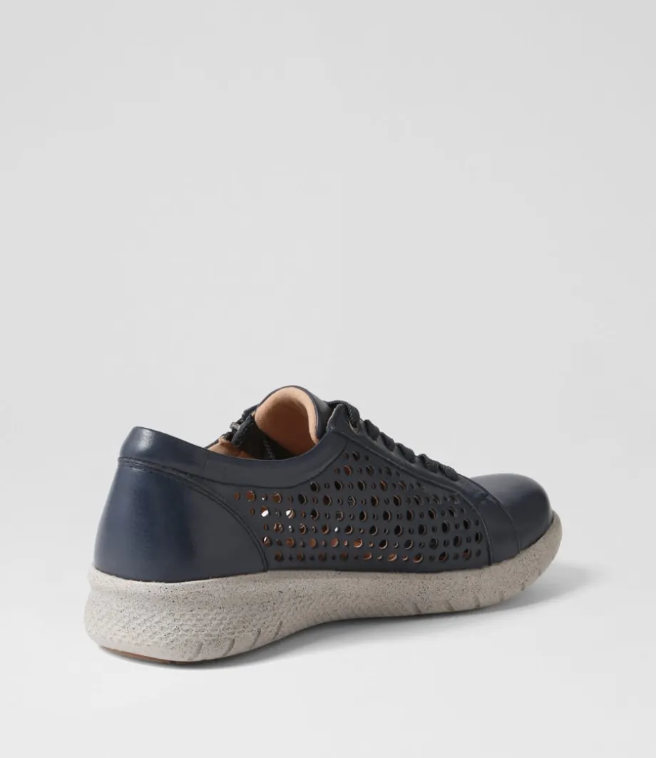 Shovo Xf Navy Misty Leather Sneakers