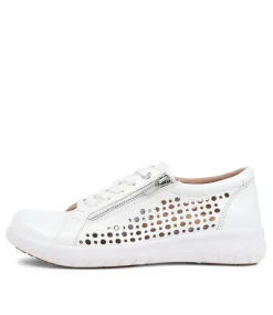 Shovo Xf White Wrinkle Patent Sneakers