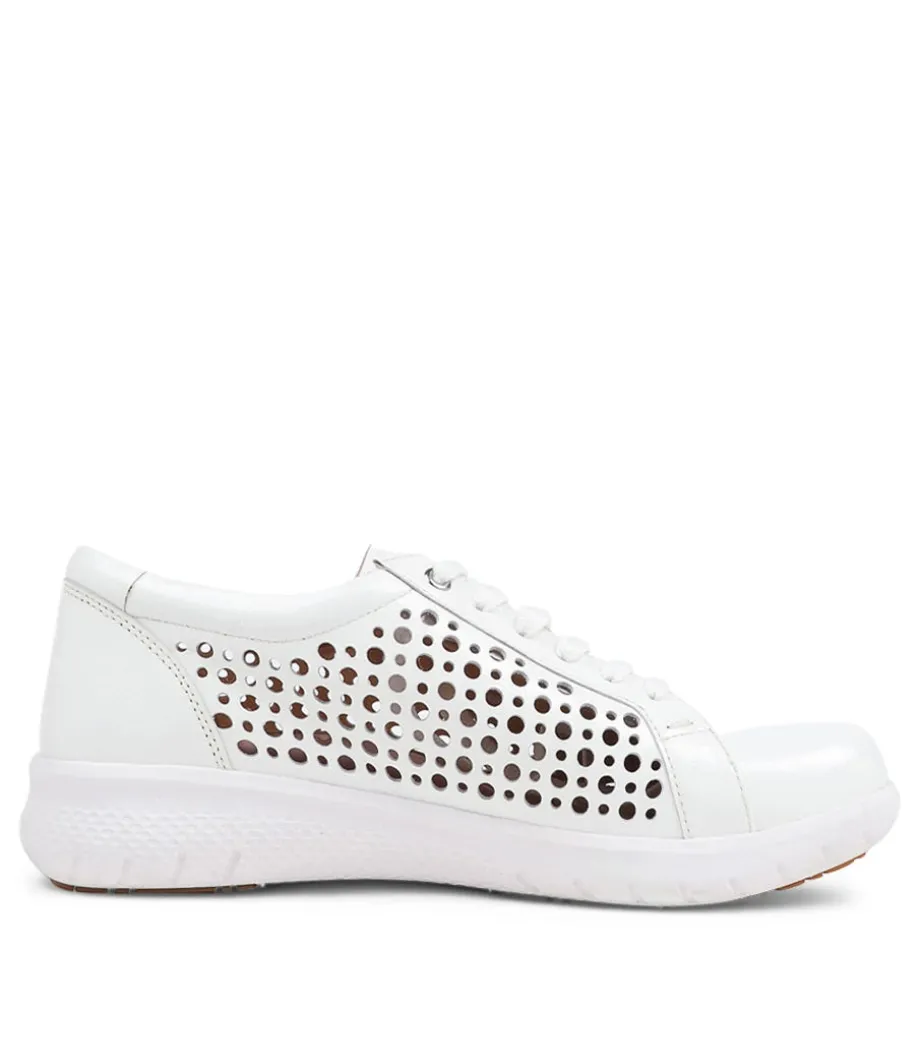Shovo Xf White Wrinkle Patent Sneakers