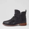 Sienna 38 Black Leather Ankle Boots