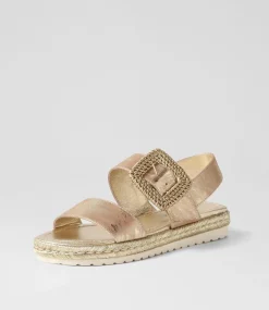 Silas Gold Scratch Leather Buckle Espadrilles