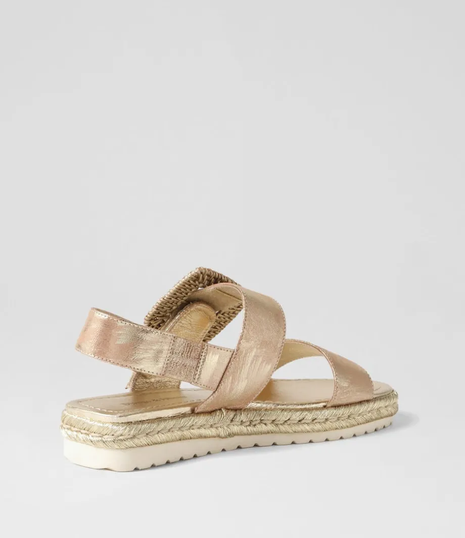 Silas Gold Scratch Leather Buckle Espadrilles