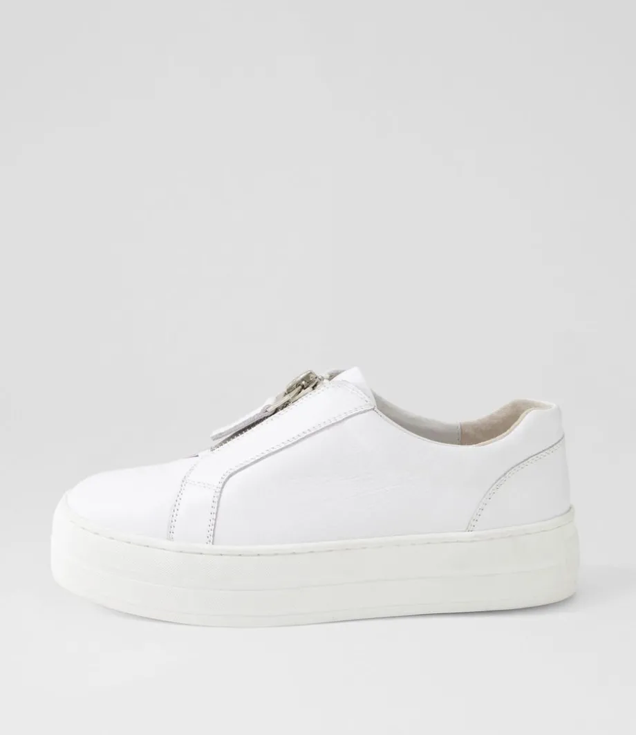 Sippu White Leather Sneakers