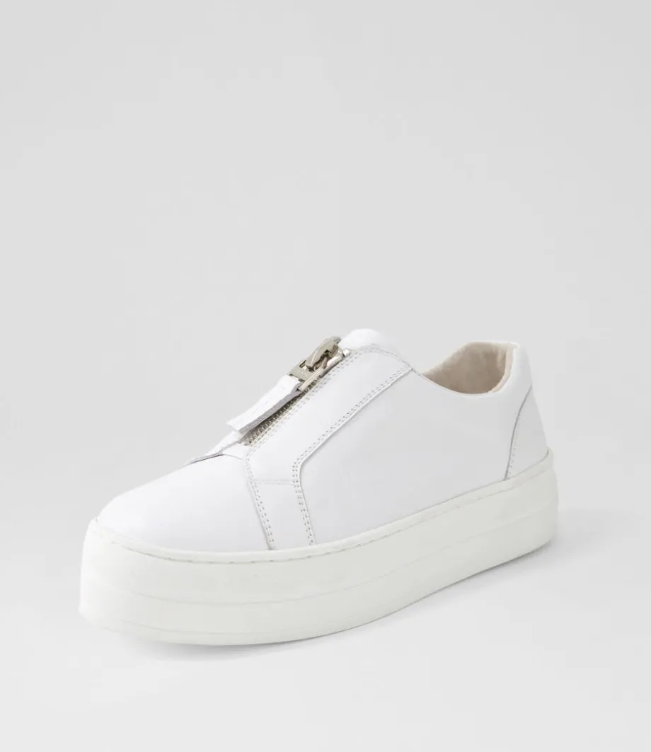 Sippu White Leather Sneakers